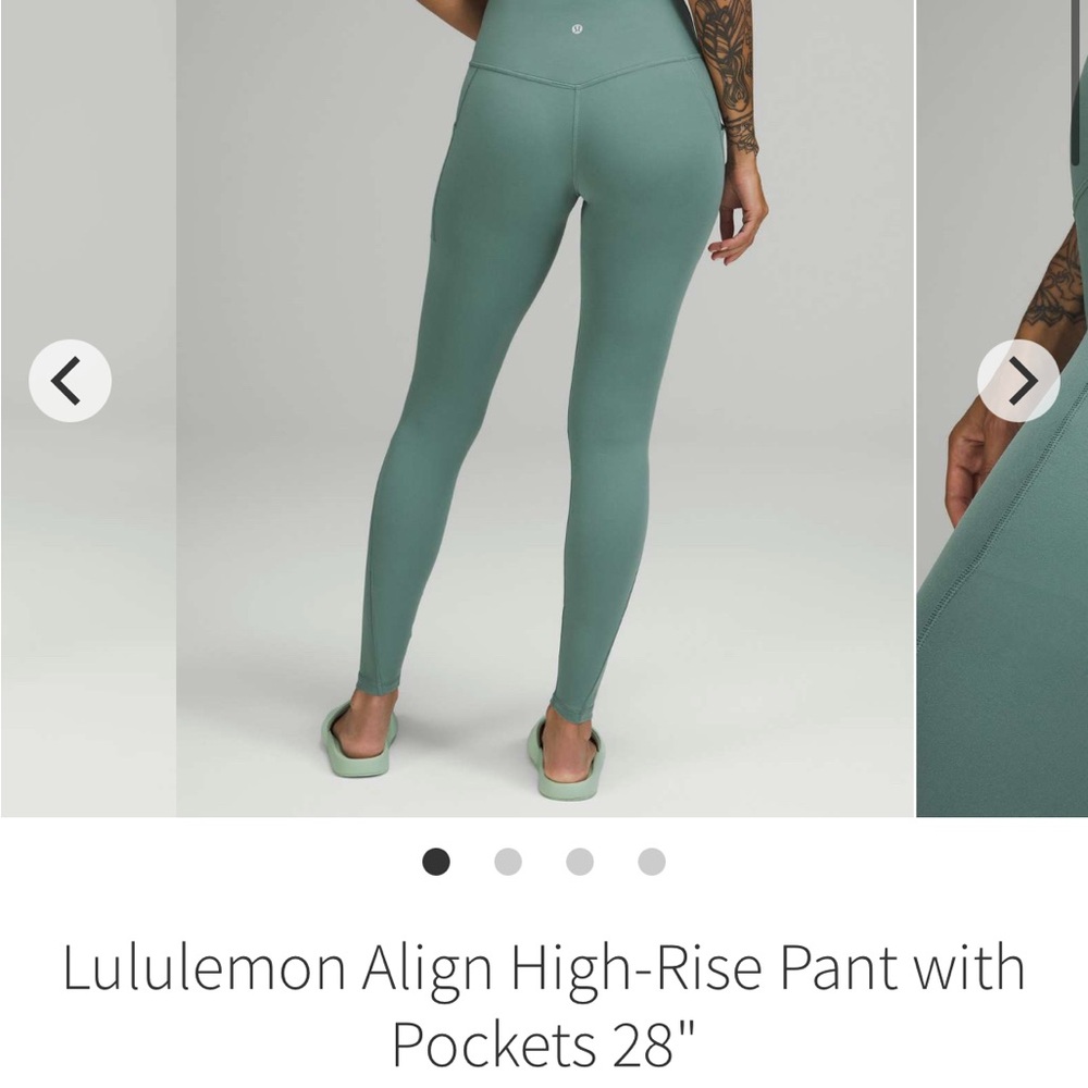 Lululemon Align HR 28” with Pockets Size 12